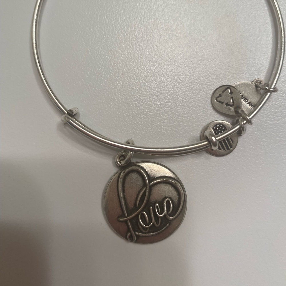 Alex and Ani Love Expandable Bracelet in Rafaelian Silver